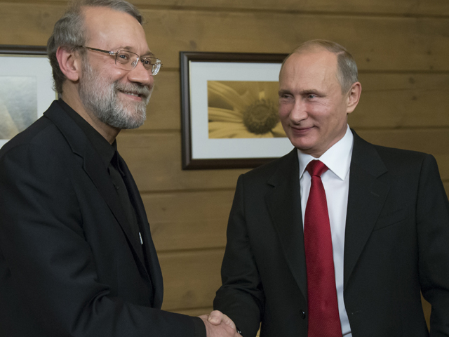 Путин и Лариджани. 2015 г.