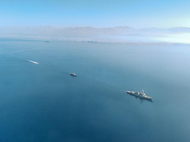 Состоялись учения ВМФ Израиля с участием американского эсминца