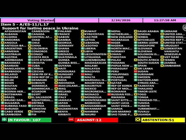 Впервые Израиль поддержал проукраинскую резолюцию ООН