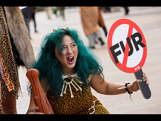 Акция протеста, организованная Движением за этичное обращение с животными (PETA)