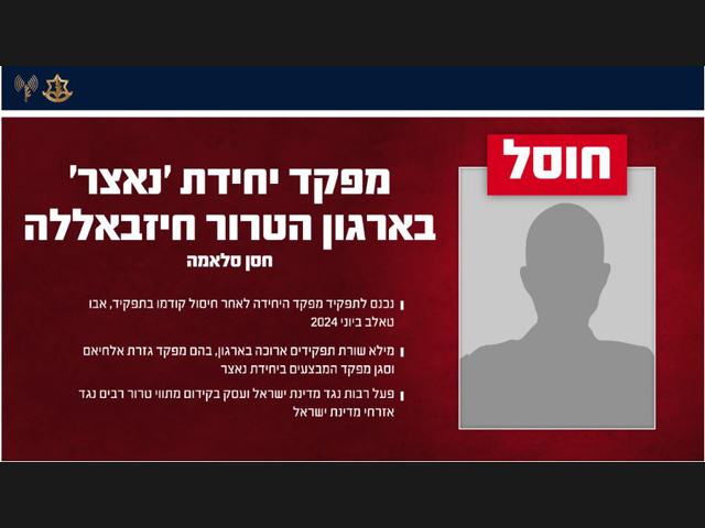 ВВС ЦАХАЛа ликвидировали командира подразделения "Насер" в "Хизбалле"