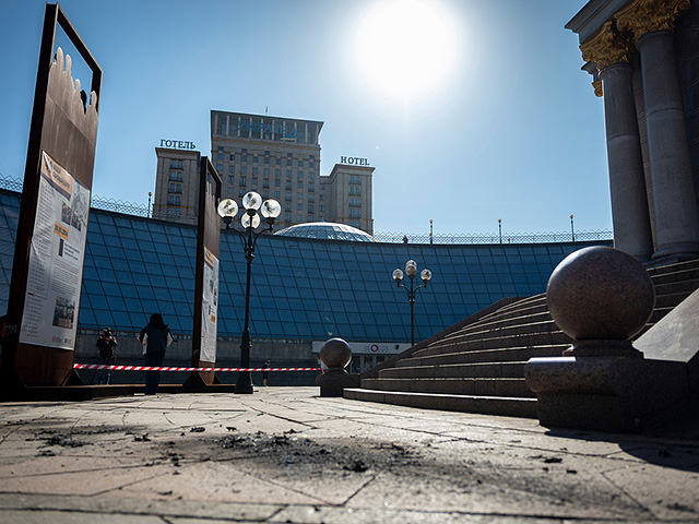 Российский удар по Киеву, обломки БПЛА упали у Монумента Независимости