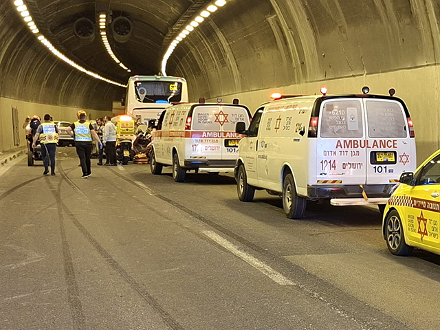 В ДТП в туннеле Ицхака Шамира в Иерусалиме пострадали семь человек