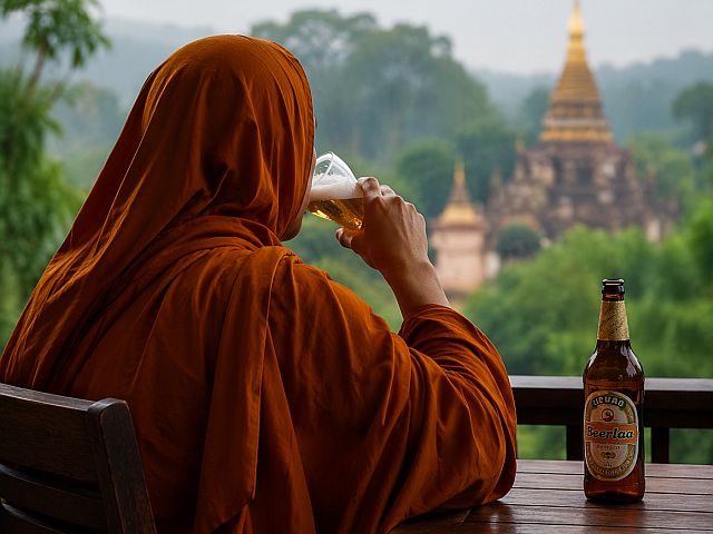 Монаха в Таиланде изгнали из буддийского храма за пристрастие к пиву
