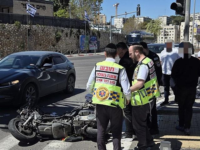 Авария в Иерусалиме, тяжело травмирован мотоциклист
