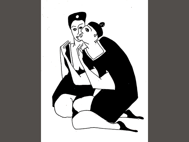 "Рисунки про любовь в бомбоубежище" – первая графическая выставка художника-кузнеца Куманина
