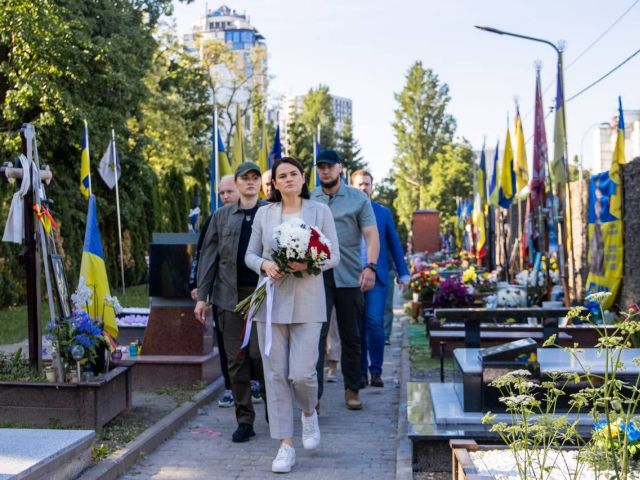 В Киев впервые прибыла с визитом лидер белорусской оппозиции Светлана Тихановская
