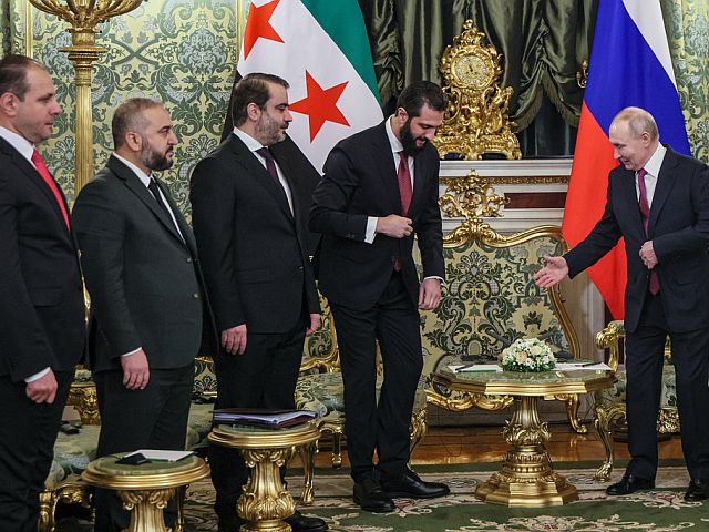 Встреча президента Сирии Ахмада аш-Шараа и президента РФ Владимира Путина. Москва, январь 2026 года