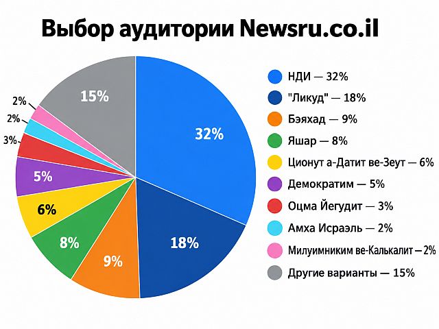 Выборы в Кнессет 26-го созыва: политическая карта. Итоги опроса Newsru.co.il