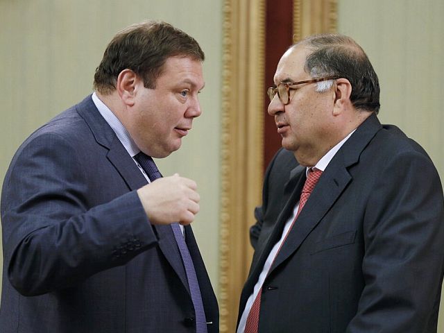 Михаил Фридман и Алишер Усманов в 2013 году
