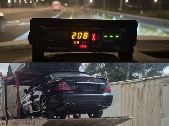 "Начинающий" водитель из ПА разогнал в Иудее Mercedes до 208 км/ч и был арестован