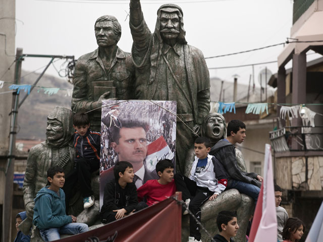 Демонстрация израильских друзов в поддержку Асада. Мадждаль-Шамс, февраль 2012 года