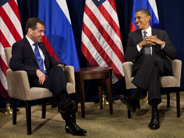 Дмитрий Медведев и Барак Обама 