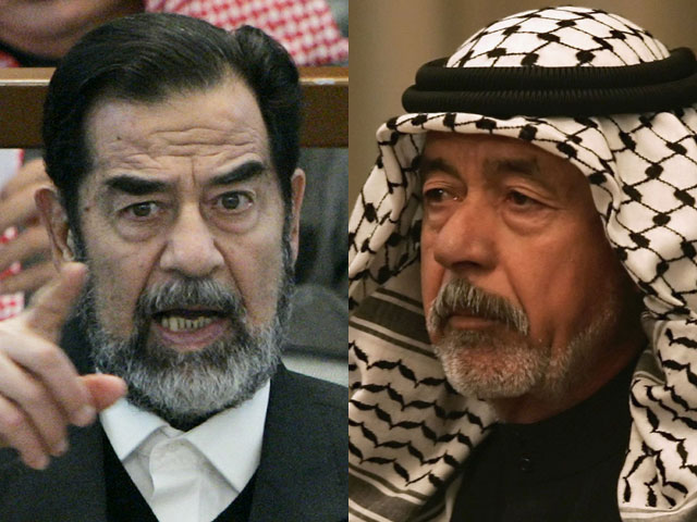 Саддам Хусейн и Али Хасан в суде