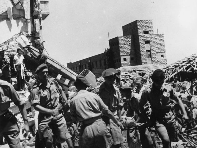 Взорванный отель "Кинг Давид". Иерусалим, 22.07.1946