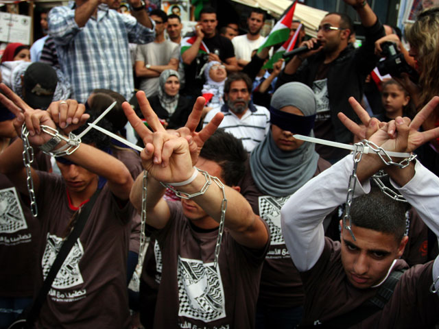 Акция в поддержку палестинских заключенных. Рамалла, 13 мая 2012 года