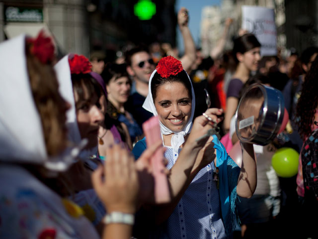 Социальный протест в Мадриде. 15 мая 2012 года
