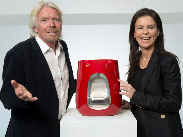 Ричард Брэнсон и Офра Штраус представляют Virgin Pure T7. Лондон, 30 мая 2012 года