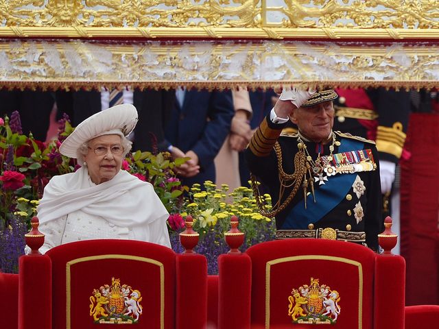 Королева Елизавета II и принц Филип на речном параде. Лондон, 03.06.2012
