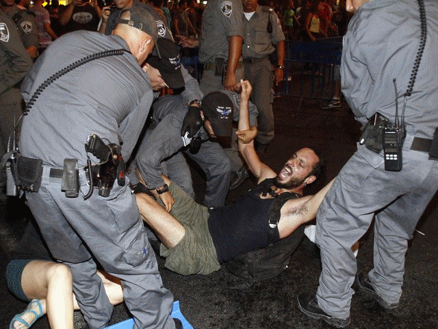 Задержание участников акции протеста в Тель-Авива (архив)