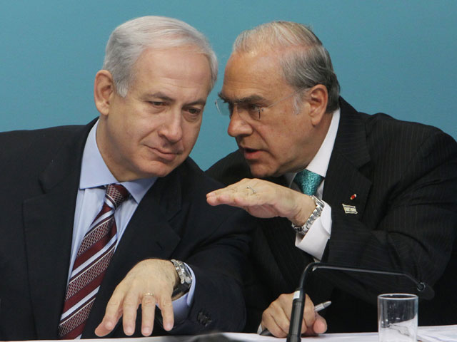 Премьер-министр Израиля Биньямин Нетаниягу и генеральный секретарь OECD Анхель Гурриа