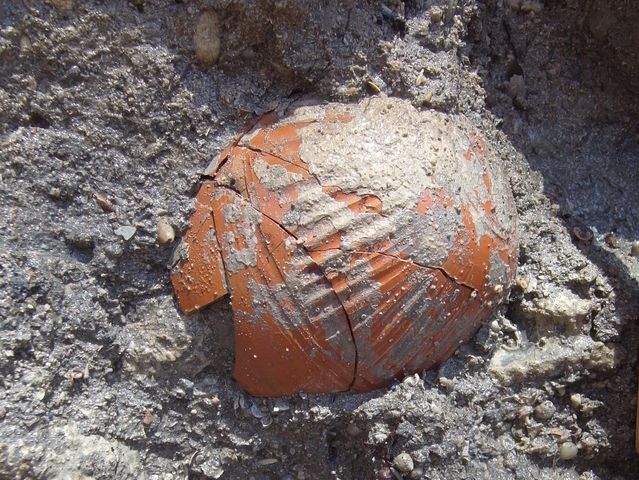 Керамический сосуд, найденный в порту Акко