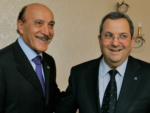 Омар Сулейман и Эхуд Барак. Иерусалим, апрель 2009 года