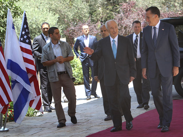 Митт Ромни и Шимон Перес. Иерусалим, 29 июля 2012 года