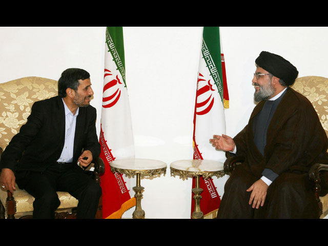 Президент Ирана Махмуд Ахмадинеджад и генсек "Хизбаллы" Хасан Насралла