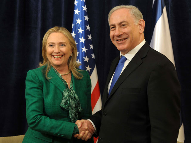 Хиллари Клинтон и Биньямин Нетаниягу. Нью-Йорк, 27 сентября 2012 года