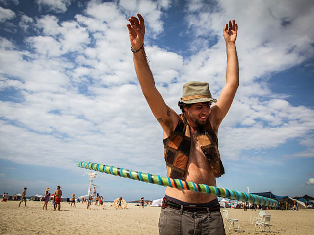 Фестиваль Burning Man в пляже а-Боним (Израиль, октябрь 2012 года)   