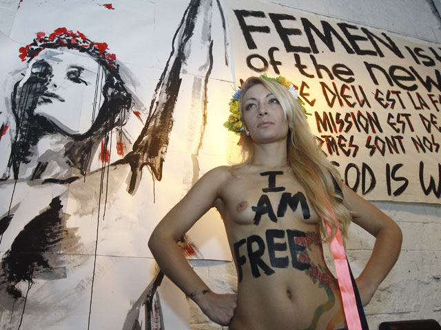 Инна Шевченко - лидер движения FEMEN France 