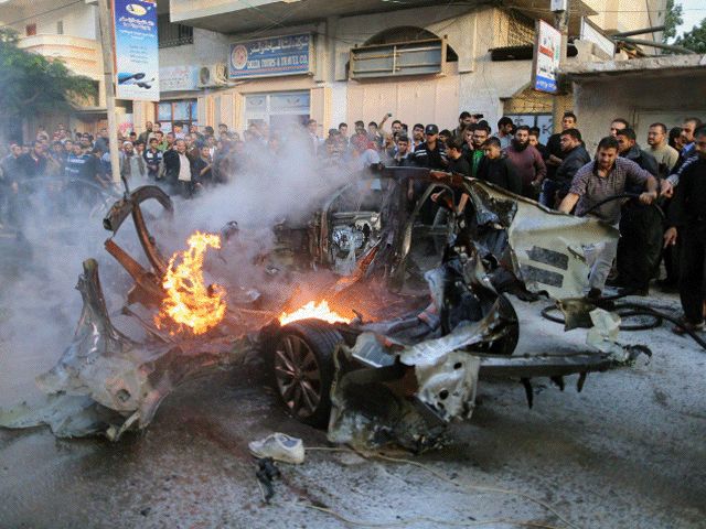 Автомобиль Ахмада Джабари, уничтоженный в Газе 14.11.2012