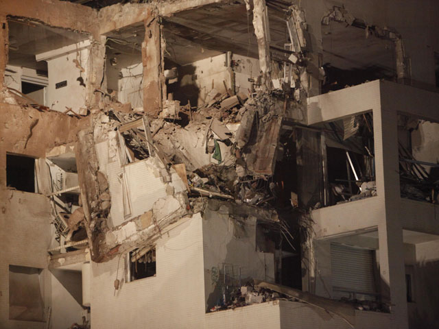 Дом в Ришон ле-Ционе, разрушенный ракетой
