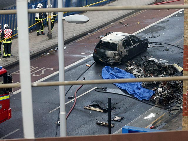 В Лондоне разбился вертолет - есть жертвы