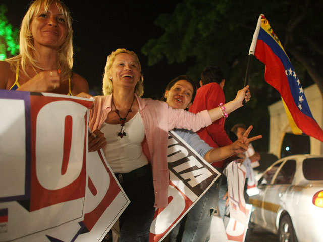 Акция противников режима Чавеса в Каракасе