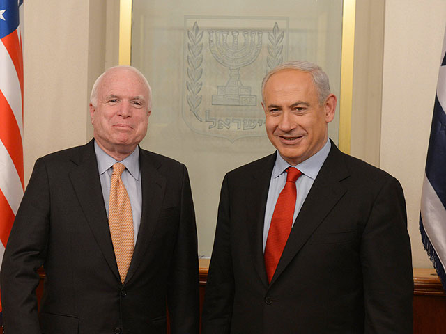 Премьер-министр Израиля Биньямин Нетаниягу вечером 19 января принял в Иерусалиме делегацию американских сенаторов во главе с Джоном Маккейном