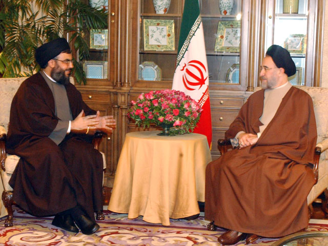 Встреча в Бейруте Хасана Насраллы и президента Ирана Мохаммада Хатами. 2003-й год