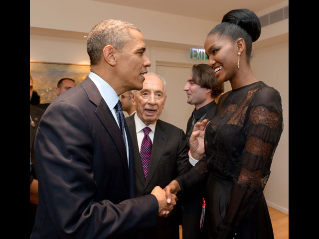 Барак Обама и Йетаиш (Тити) Эйнау. Иерусалим, 21 марта 2013 года