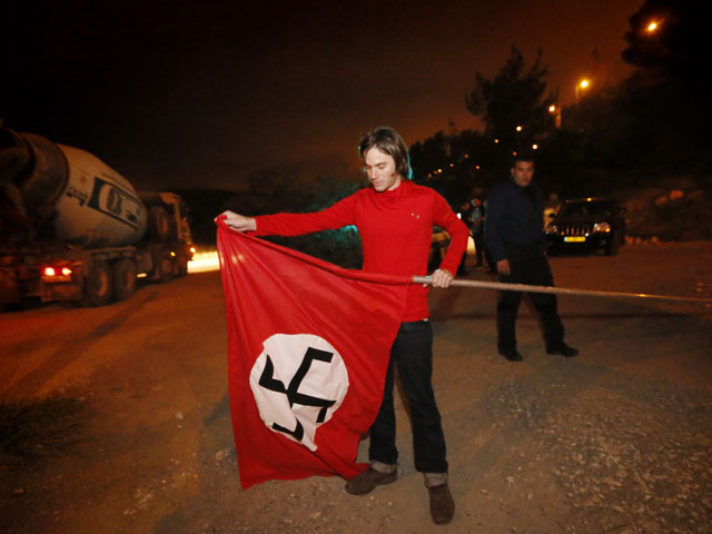 Меир Схивсхордер во время акции протеста 15 апреля 2013 года