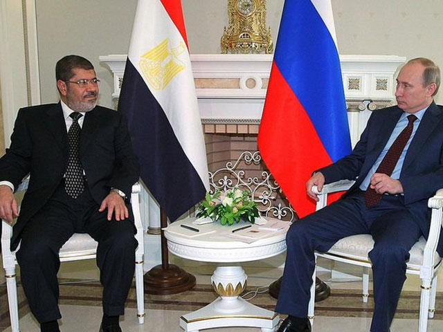 Мухаммад Мурси и Владимир Путин