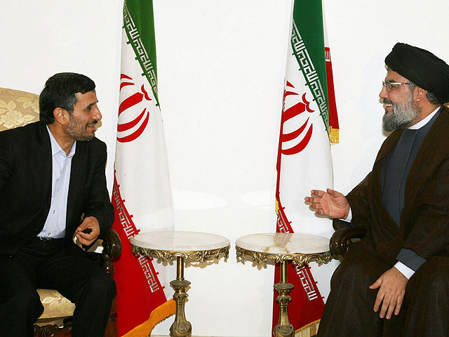 Президент Ирана Махмуд Ахмадинеджад и Хасан Насралла (архив)
