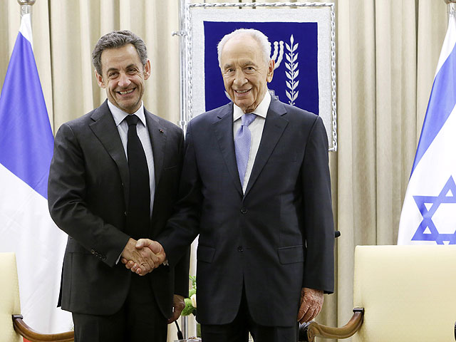 Николя Саркози и Шимон Перес 
