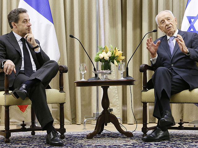 Николя Саркози и Шимон Перес