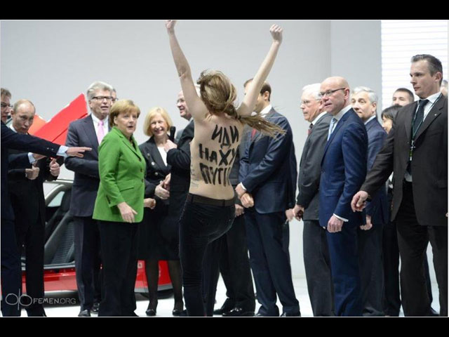 Акция FEMEN в Ганновере. 8 апреля 2013 года