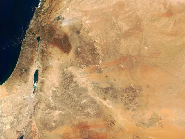 Вид на Израиль с околоземной орбиты