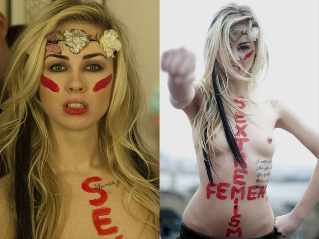 Одна из лидеров FEMEN Александра Шевченко