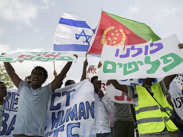 Демонстрация эритрейцев в Иерусалиме. 09.06.2013