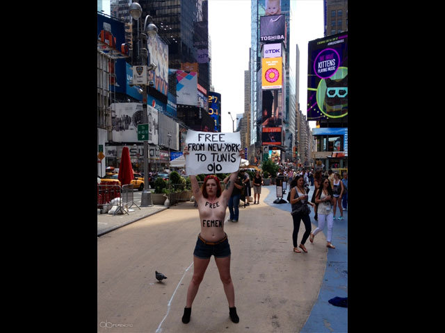 Акция FEMEN в Нью-Йорке. 20 июня 2013 года