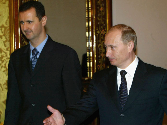 Башар Асад и Владимир Путин. Москва, январь 2005 года
